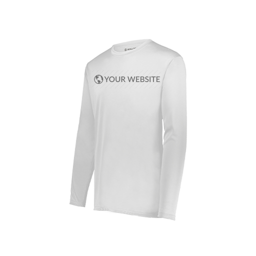 [222822.005.XS-LOGO3] Men's LS Smooth Sport Shirt (Adult XS, White, Logo 3)