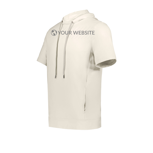 [222605-WHT-YS-LOGO3] YOUTH VENTURA SOFT KNIT SHORT SLEEVE HOODIE (Youth S, White, Logo 3)