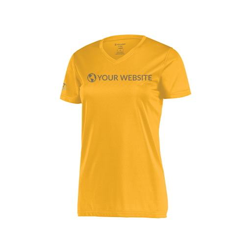 [222820.023.S-LOGO3] Ladies Movement Dri Fit Shirt (Female Adult S, Athletic Gold, Logo 3)