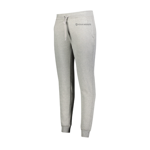 [229748.017.XS-LOGO2] Ladies 60/40 Fleece Jogger (Female Adult XS, Silver, Logo 2)